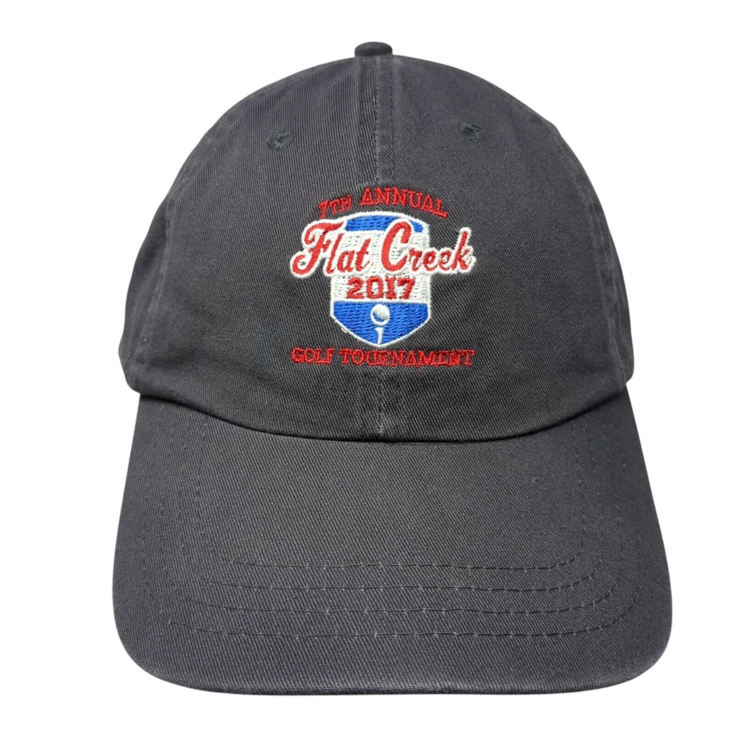 Flat Creek 2017 7th Annual Golf Tournament Strapback Hat Gray One Size