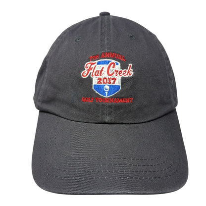 Flat Creek 2017 7th Annual Golf Tournament Strapback Hat Gray One Size