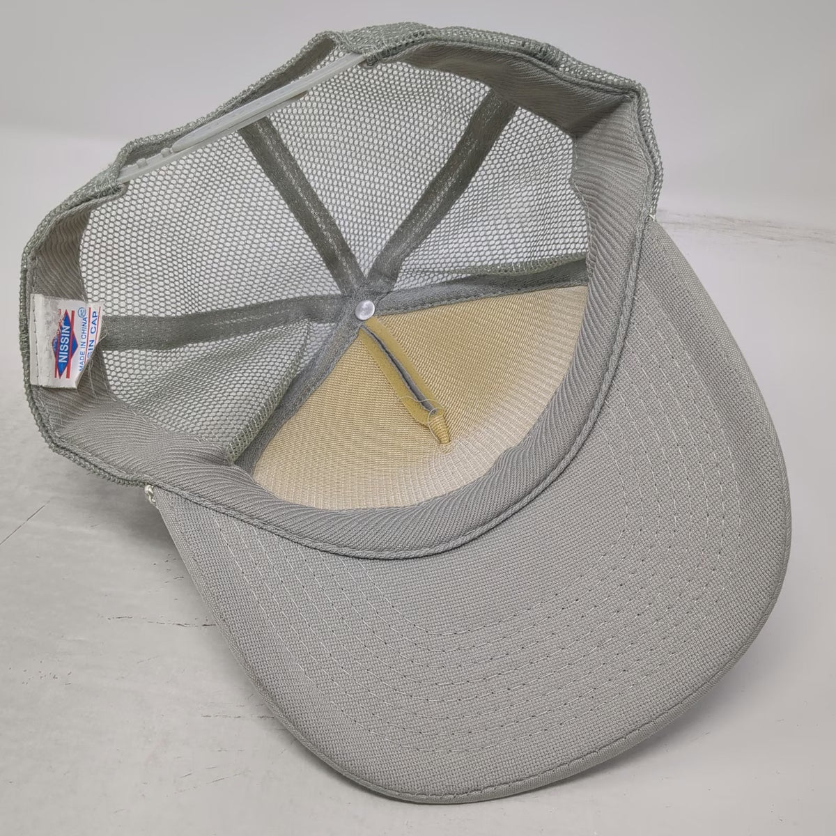 Nissin Gray Trucker Hat One Size Round River Conservation Studies Mesh Snapback