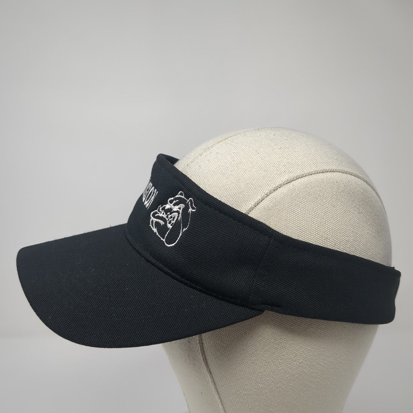 Sturgeon Sun Visor Hat Black OS Adjustable Embroidered 110 Flexfit Tech Yupoong