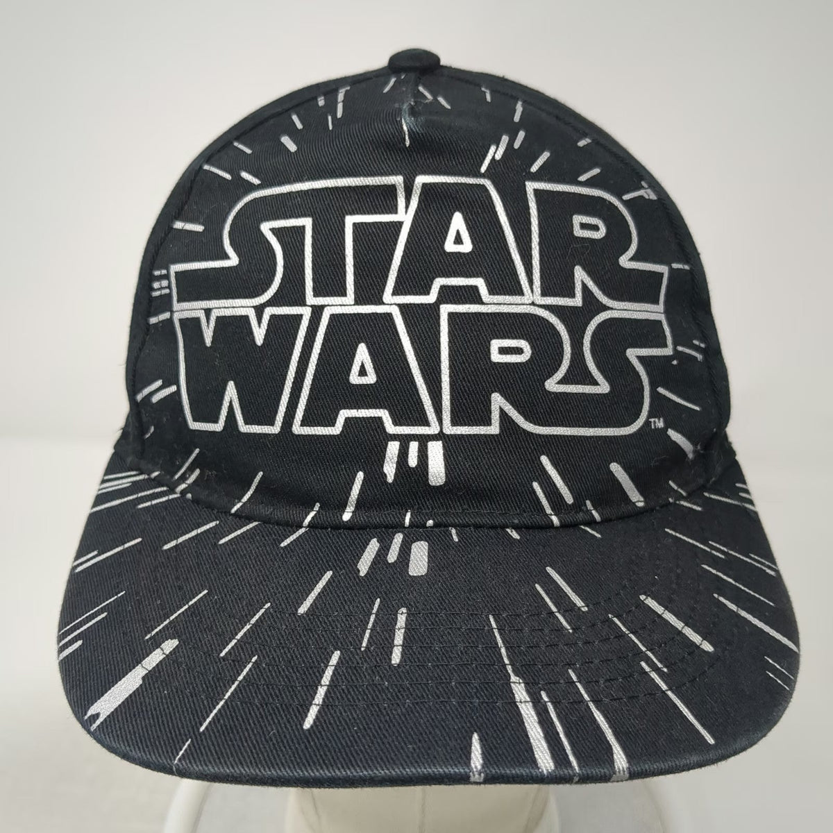 Star Wars 5 Panel Black One Size Hat Hyperspace Starfield Snapback Cotton