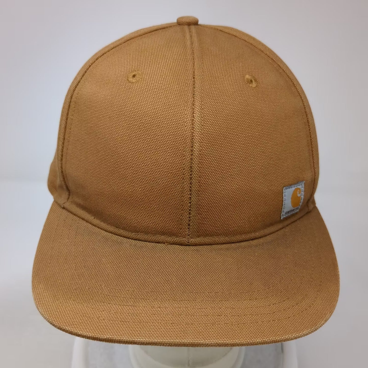 Carhartt Brown Snapback Hat One Size Adjustable Embroidered Logo Canvas Work