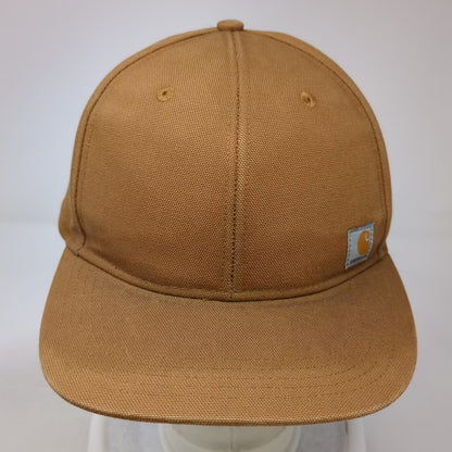Carhartt Brown Snapback Hat One Size Adjustable Embroidered Logo Canvas Work