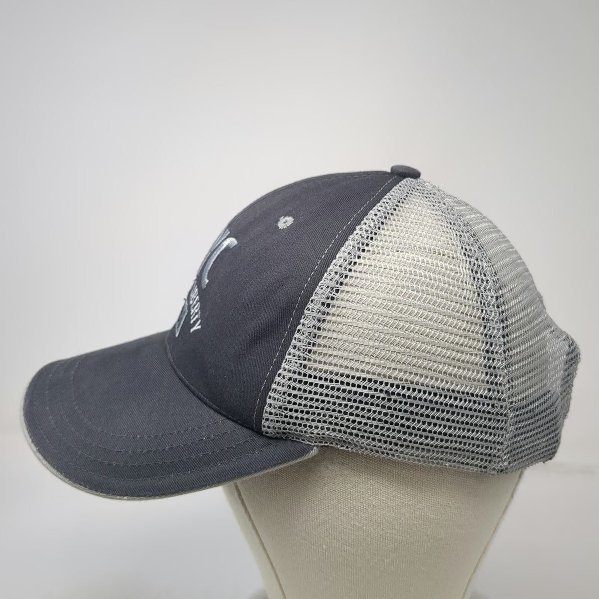 Gray Baseball Cap One Size NYC Statue of Liberty 1886 Mesh Made in USA Hat