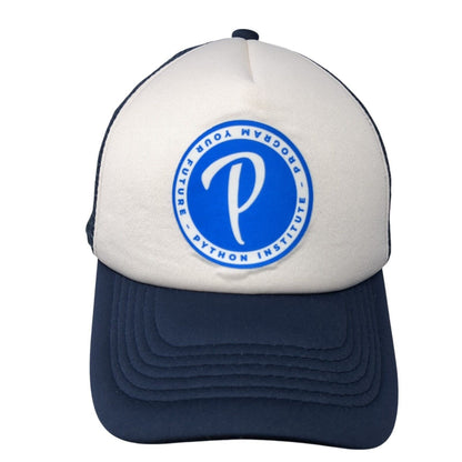 Python Institute Program Your Future Snapback Trucker Hat Blue OS Mesh Back