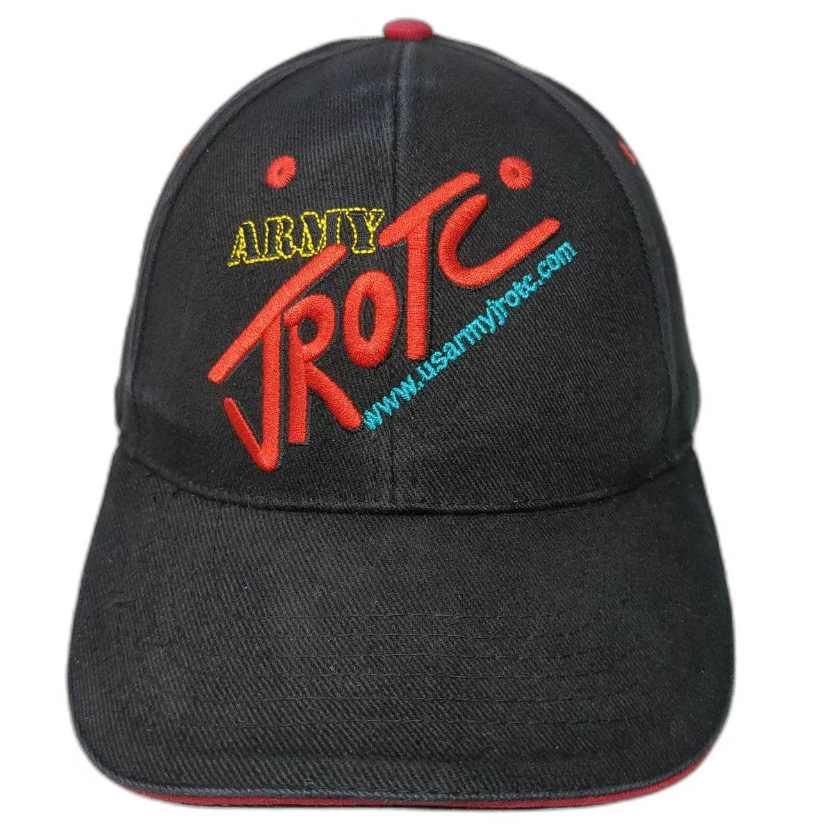 Army JROTC Embroidered Black Red Yellow Blue Baseball Cap Hat One Size Strapback