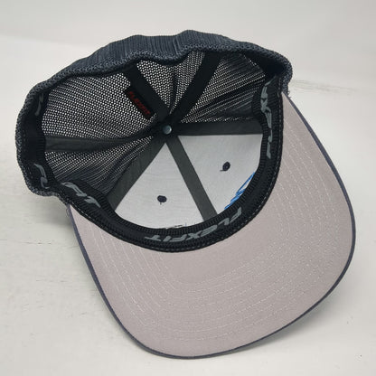 Port Authority Baseball Cap Gray M Meridian Speedway Racing Mesh Fitted hat