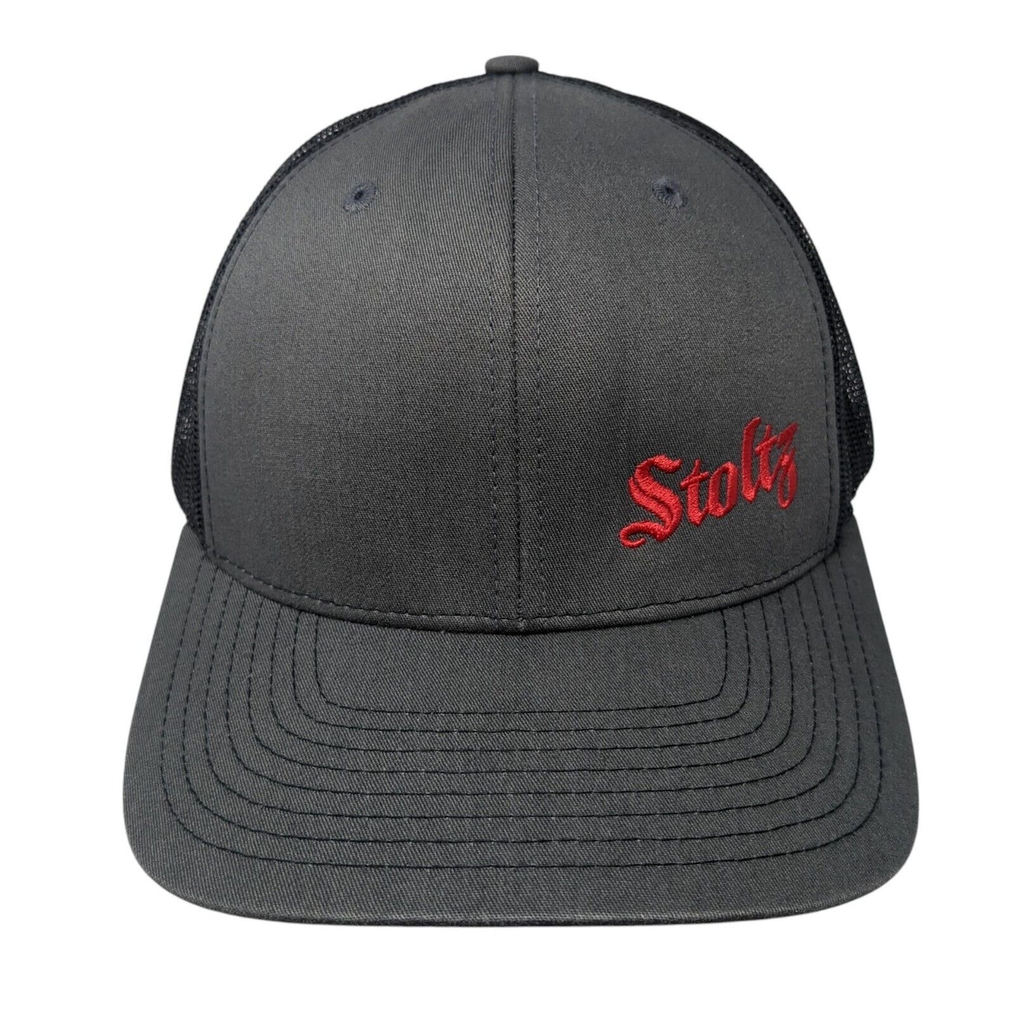 Stoltz Snapback Mesh Back Trucker Hat Gray One Size Adjustable 6 Panel