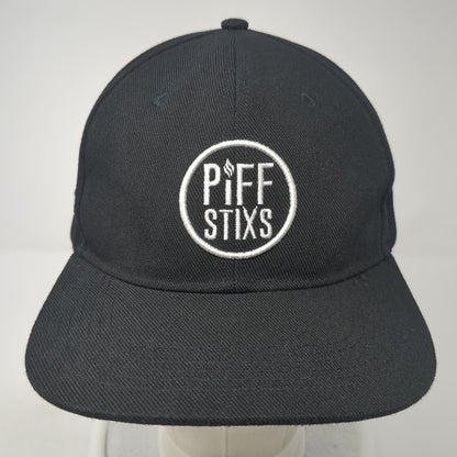 Piff Stixs Snapback Hat Black One Size Adjustable Embroidered 6 Panel