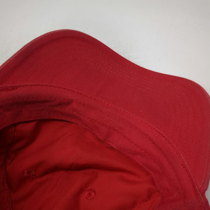 Nike Baseball Cap Red One Size Adjustable Slideback Embroidered Swoosh Logo Hat