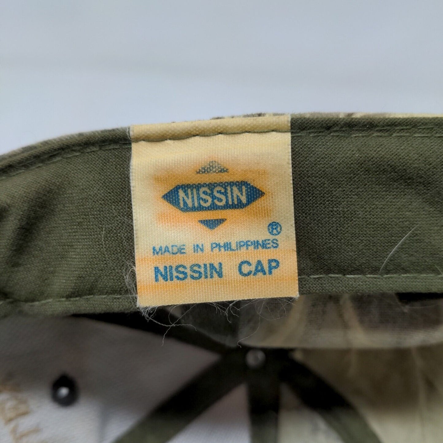 Nissin Men's Slideback Camo Hat Glenns Valley Conservation Club Embroidered Logo