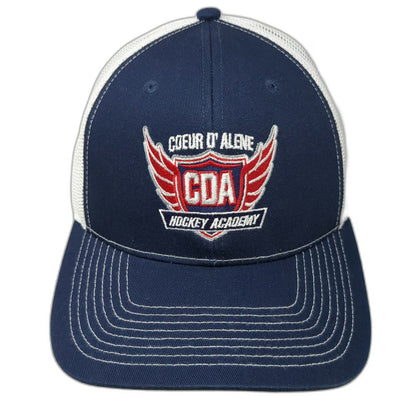 Outdoor Cap Trucker Hat Blue One Size Coeur D'Alene Hockey Academy Mesh Snapback