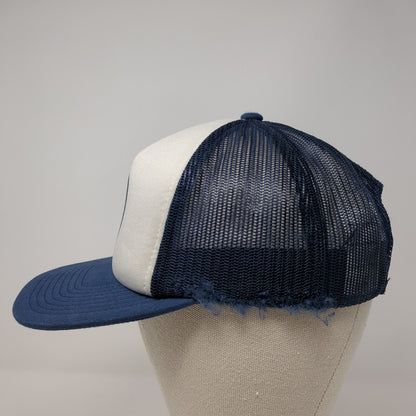 Volcom Snapback Trucker Hat Blue One Size Adjustable Mesh Back 6 Panel