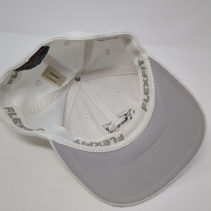 Volvo Fitted Hat White One Size Lightweight Embroidered Flexfit Yupoong