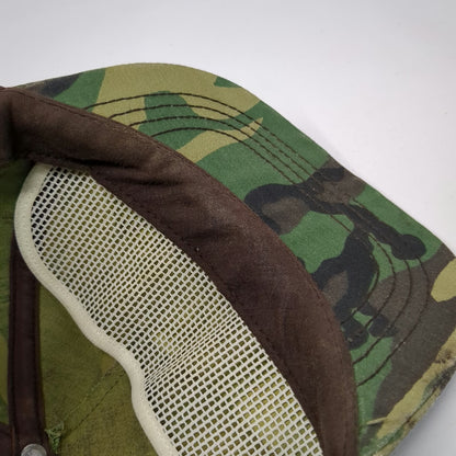 B.C. 5 Panel Green OS Camo Ranger Embroidery Snapback Made in USA Hat Vintage