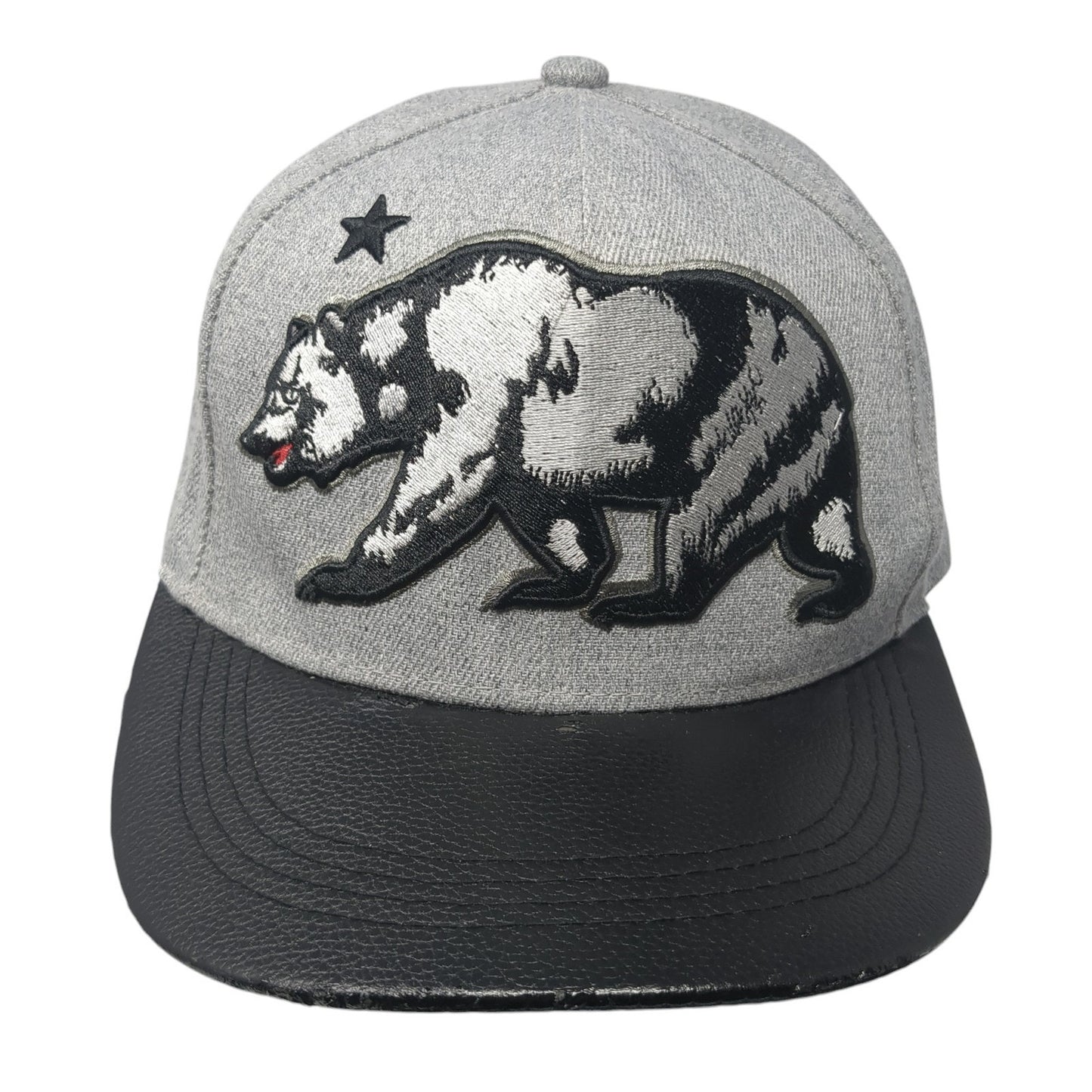 Bear Snapback Hat Gray One Size Adjustable Colorblock Sole Addiction