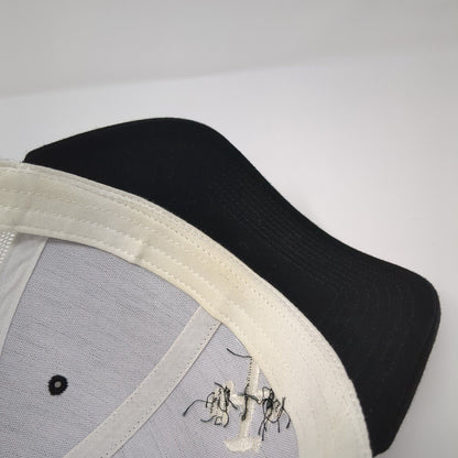 Richardson Snapback Trucker Hat Black One Size Mesh Back Embroidered