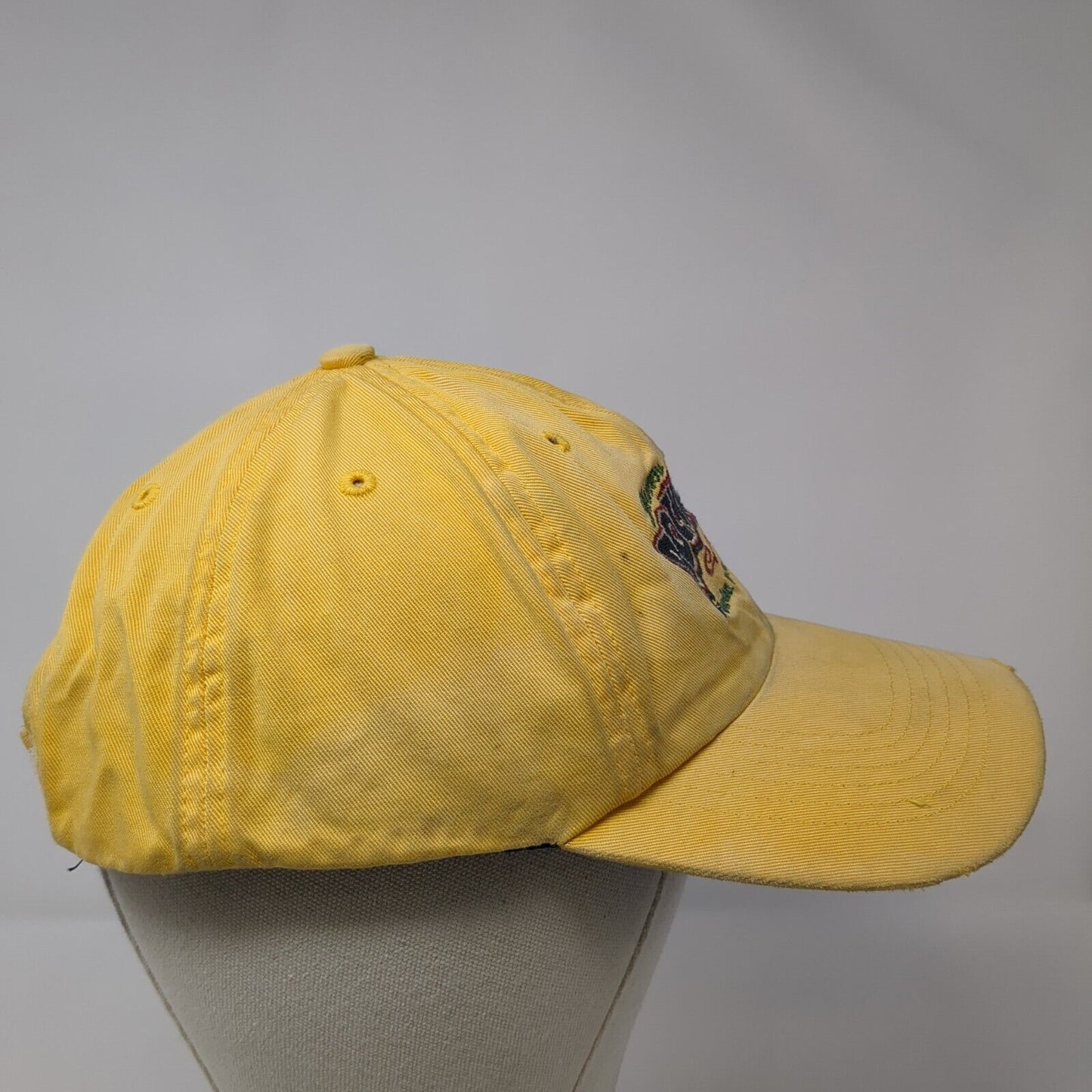 Skinners Rockhouse Coffee Strapback Hat Yellow One Size Distressed Richardson