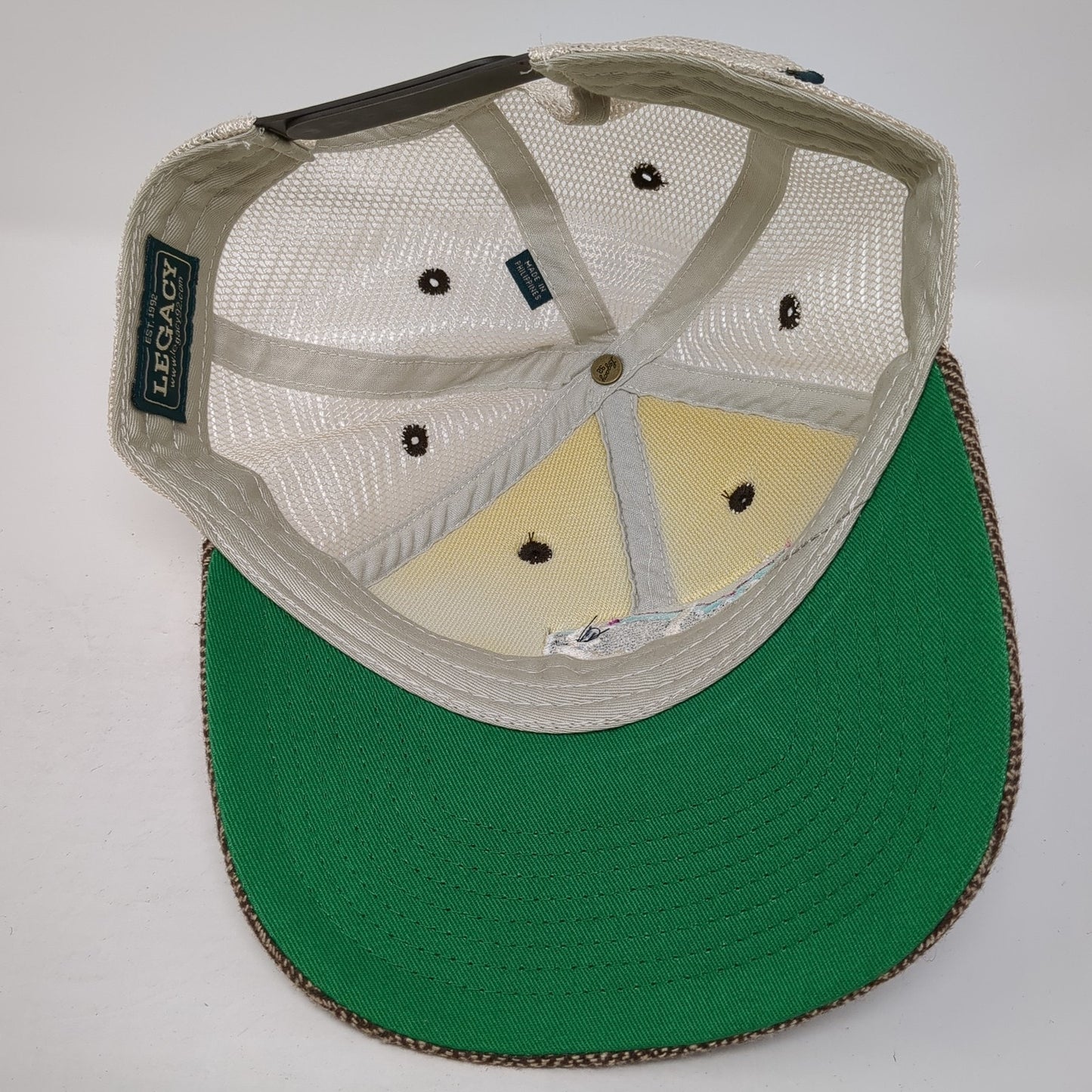 SoDak Snapback Mesh Back Trucker Hat Brown One Size Embroidered Legacy