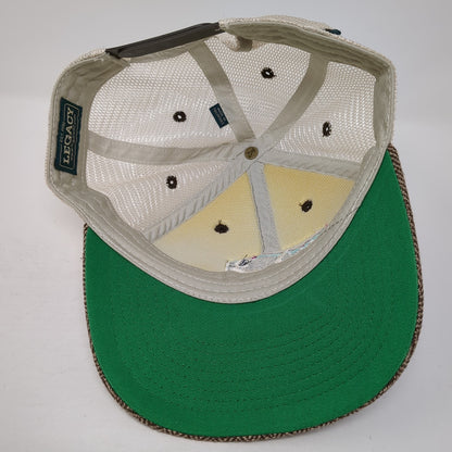 SoDak Snapback Mesh Back Trucker Hat Brown One Size Embroidered Legacy