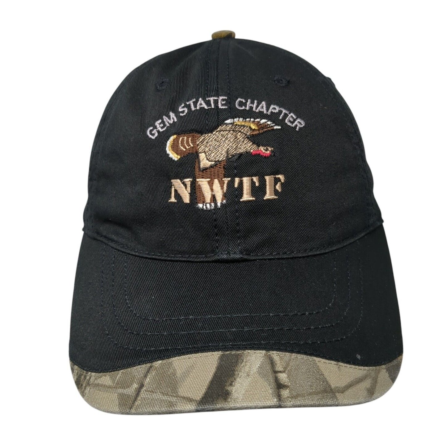 Gem State Chapter NWTF Strapback Hat Black One Size Adjustable 6 Panel
