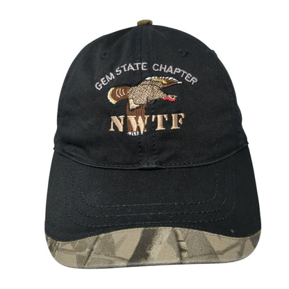 Gem State Chapter NWTF Strapback Hat Black One Size Adjustable 6 Panel