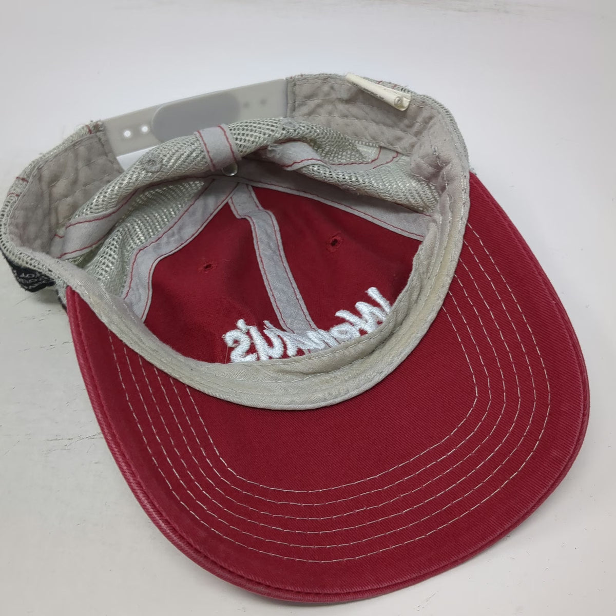 Wendy's Trucker Hat Red One Size Dave Thomas Foundation Patch Mesh Snapback