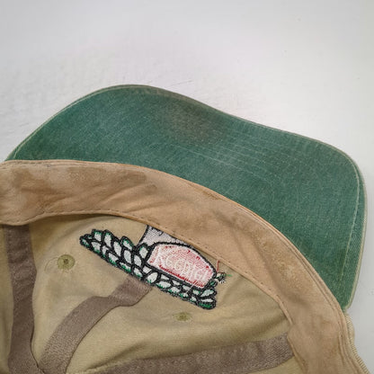 Keebler Hollow Tree Logo Hat Baseball Cap Beige Slideback Two Tone Vintage
