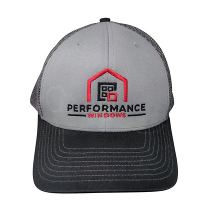 Performance Windows Snapback Trucker Hat Gray One Size Mesh Back