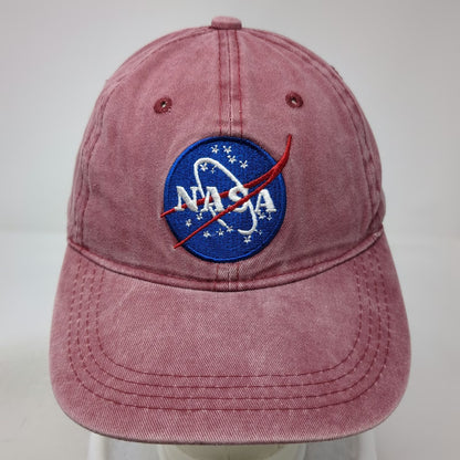 InAir NASA Logo Red Baseball Cap One Size Slideback Cotton Unstructured Hat