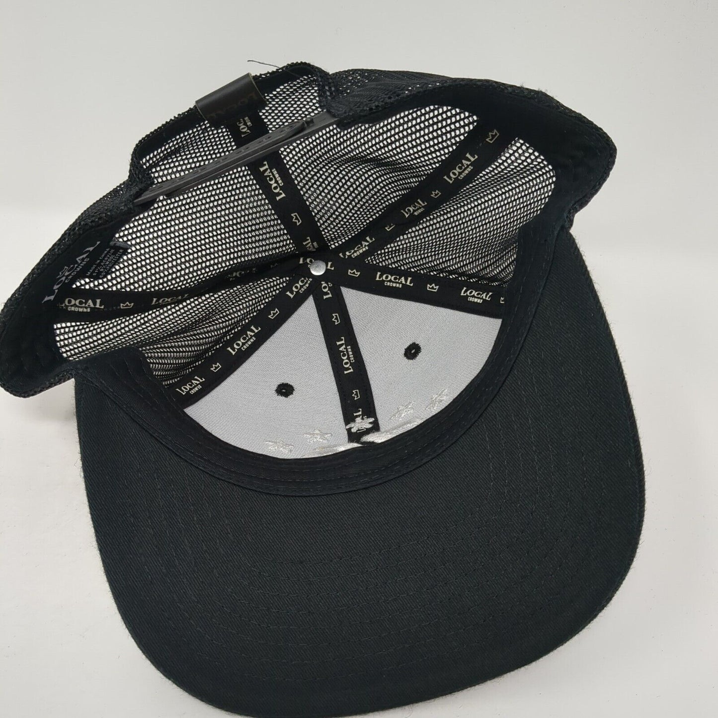 76 Snapback Trucker Hat Black One Size Mesh Back Embroidered Local