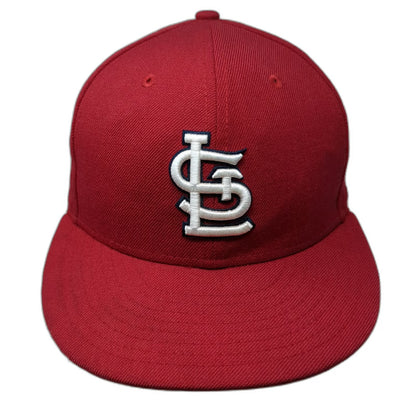 St. Louis Cardinals MLB New Era Snapback Hat Red OSFM Wool Flat Brim 9FIFTY Grey