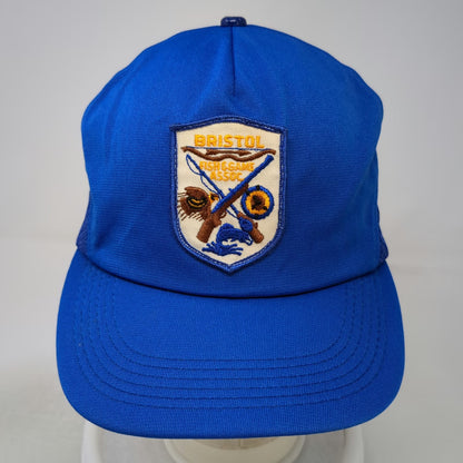 Bristol Fish Game Assoc Blue OS Trucker Hat Snapback USA Fishing Hat Vintage