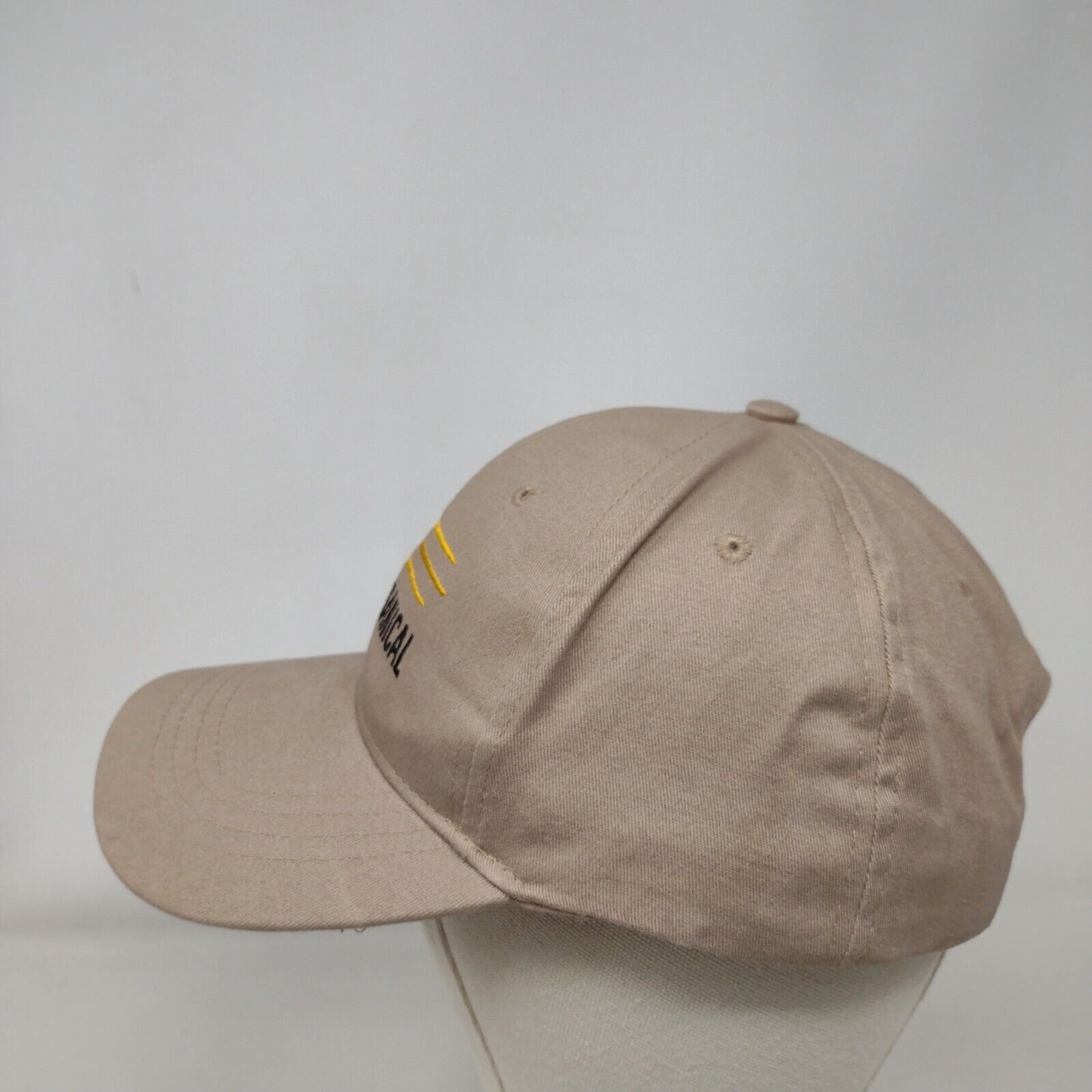 Sun Mechanical Strapback Hat Tan One Size Adjustable 6 Panel Cap America