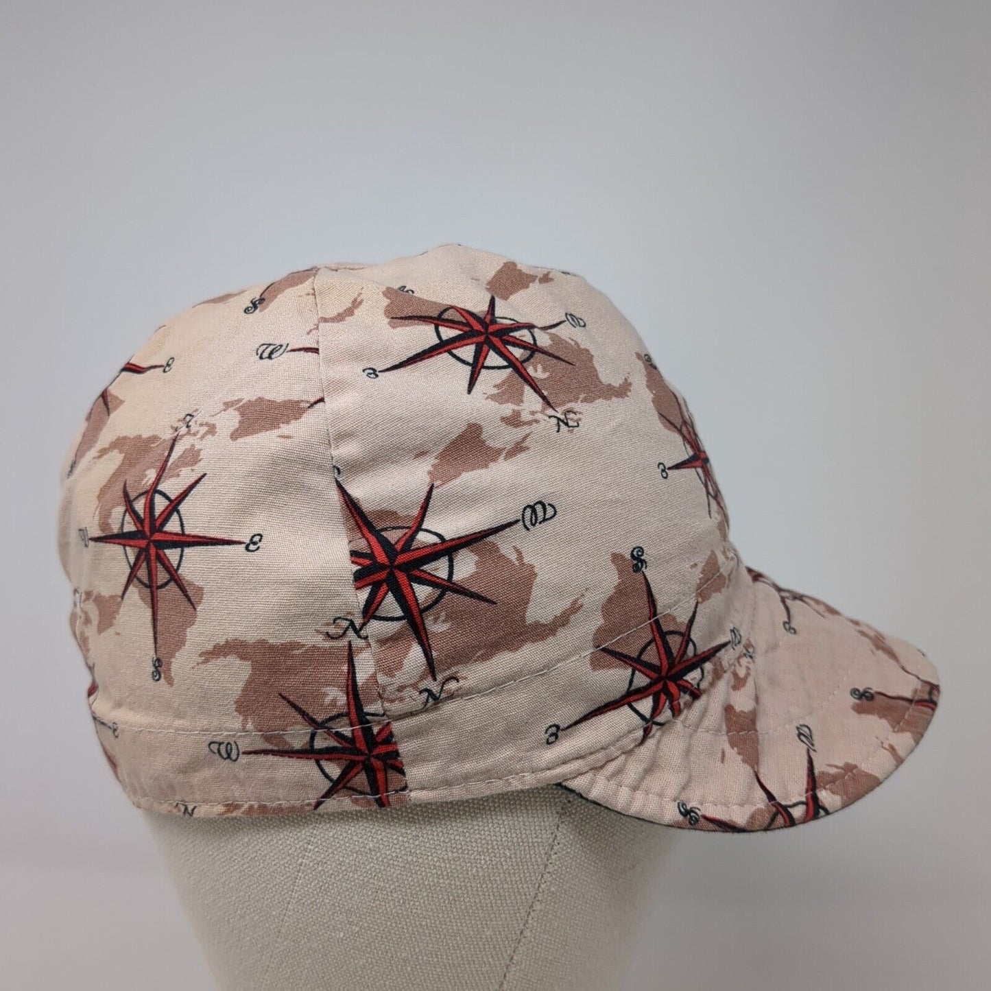 Lapco Fitted Welder's Cap Hat Tan One Size Compass All Over Print