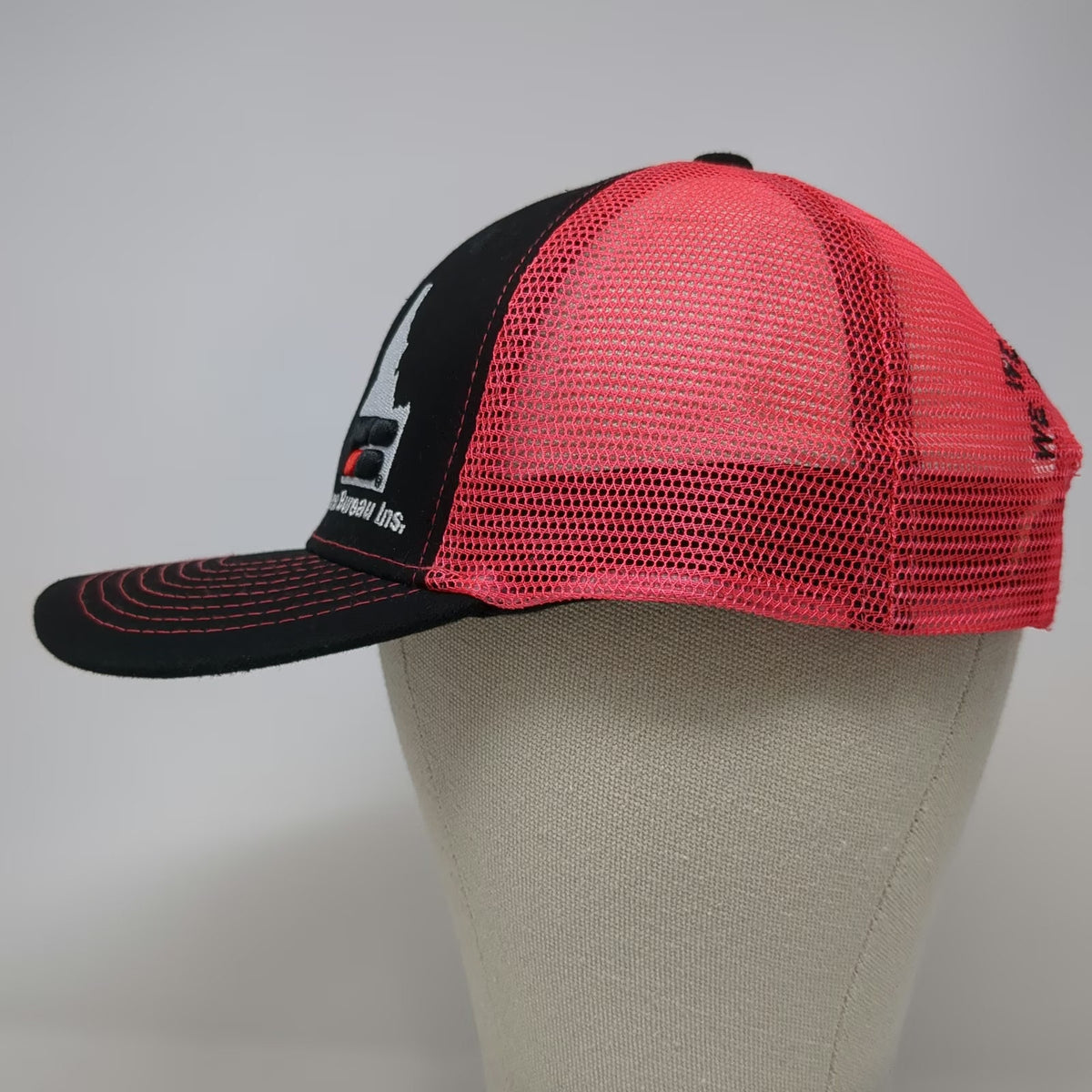Buck's Bags Trucker Hat Black Red Idaho Farm Bureau Insurance One Size Snapback