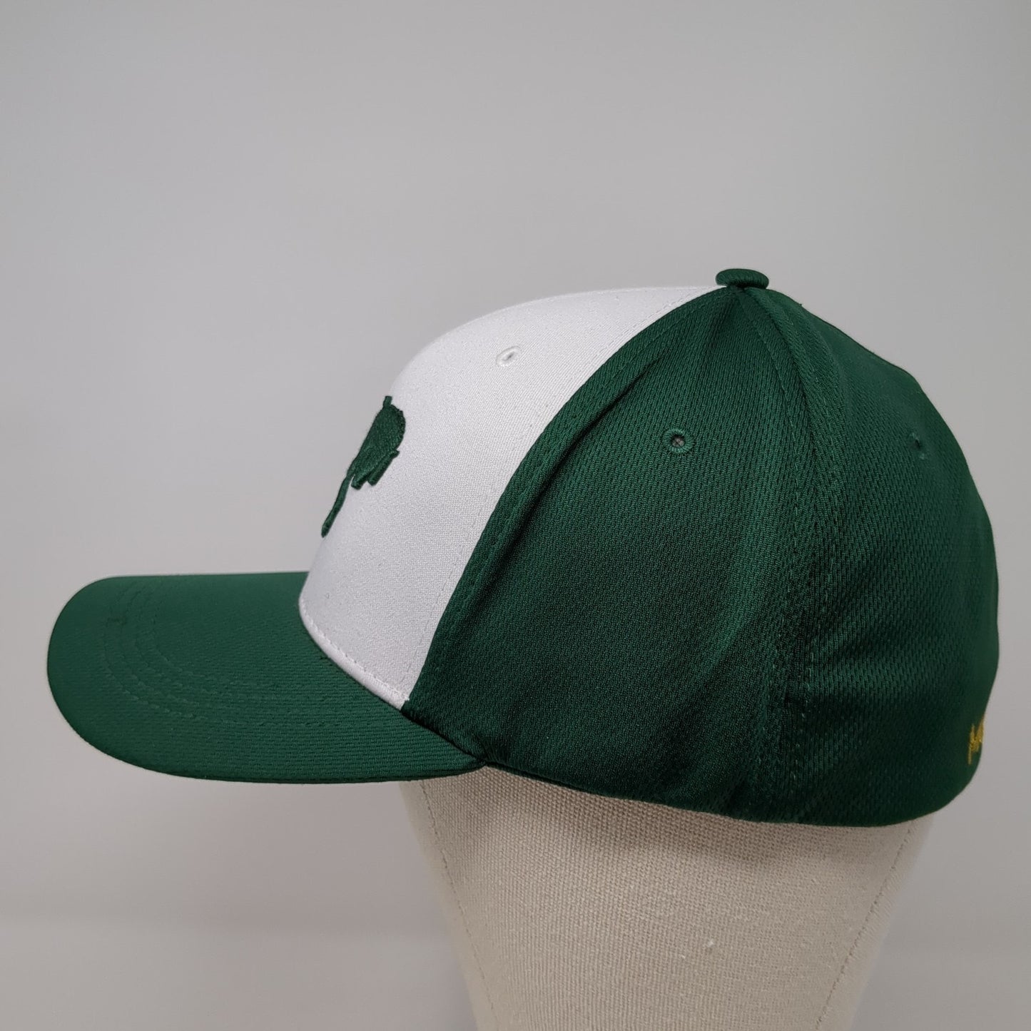 Mollitiam Horse Fitted Hat Green Large Embroidered Colorblock 6 Panel