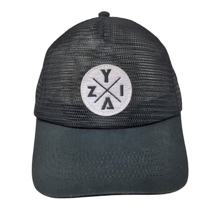 Zyia Active Snapback Mesh Back Trucker Hat Black One Size Adjustable