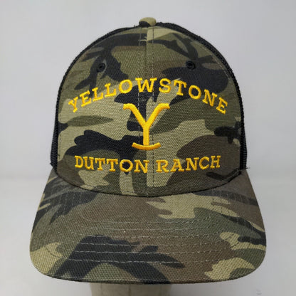 Yellowstone Paramount Men's Snapback Mesh Back Camo Trucker Hat Size OSFM Logo