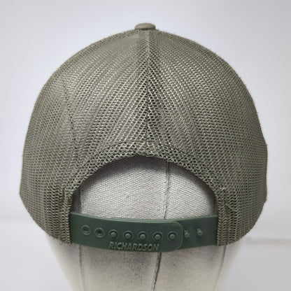 Richardson 115 Trucker Hat Green L Premier Aggregates Mesh Back Snapback
