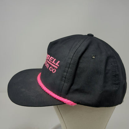 Sportcap 5 Panel Black Pink Campbell Tractor Co Rope Snapback Hat Vintage