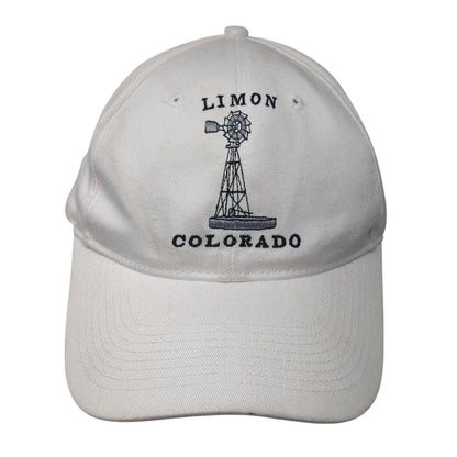 Limon Colorado Strapback Baseball Cap White One Size Adjustable Embroidered