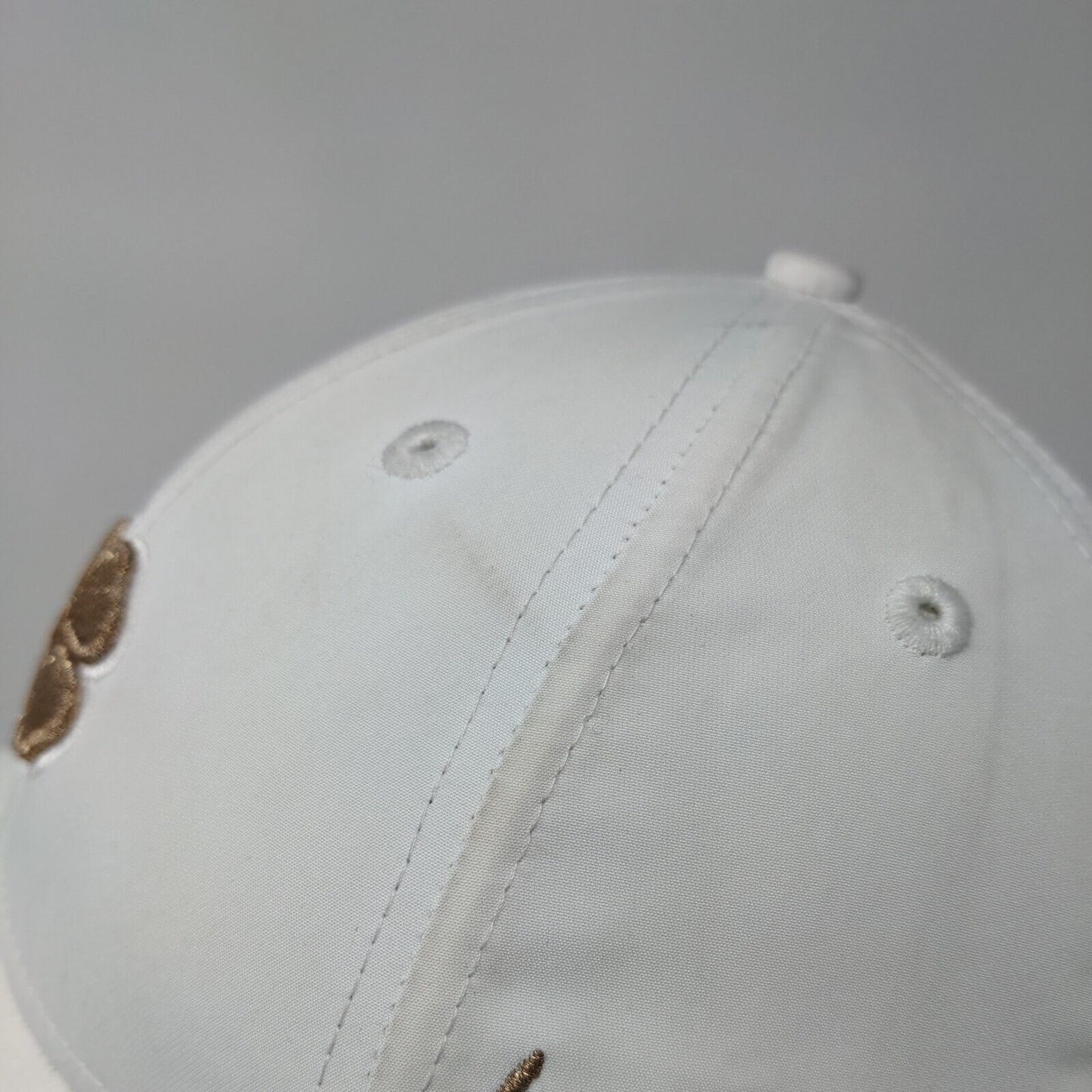 Black Clover Live Lucky Toggle Back Hat White OSFA Adjustable Solid