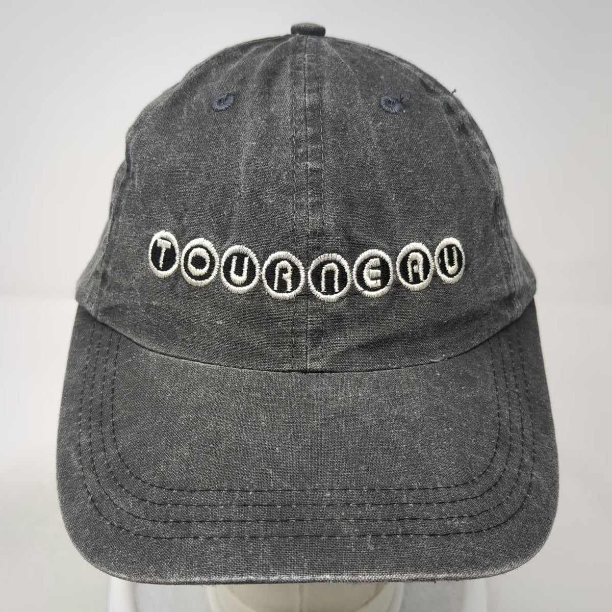 Sportcap Baseball Cap Gray OSFM Tourneau Logo Cotton Slideback Adjustable Hat