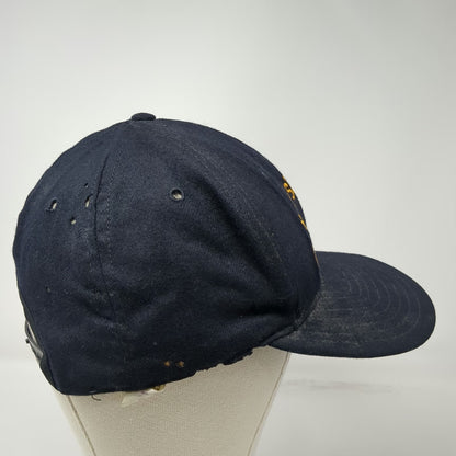 Blue Snapback Hat M NAVSECGRUACT Winter Harbor Naval Security Group Vintage