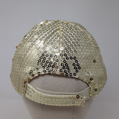 Sequin Shiny Strapback Hat Multicolor One Size Adjustable 6 Panel Polyester