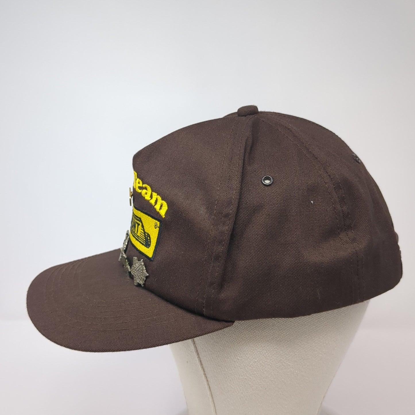 Gold Team JB Hunt Snapback Cap Brown One Size Adjustable Embroidered W/Pins