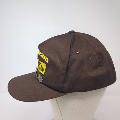 Gold Team JB Hunt Snapback Cap Brown One Size Adjustable Embroidered W/Pins