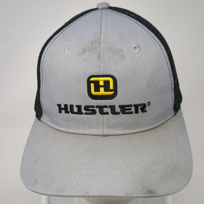 Hustler Trucker Hat Gray One Size Snapback Mesh Back Codys Power Mower Equipment