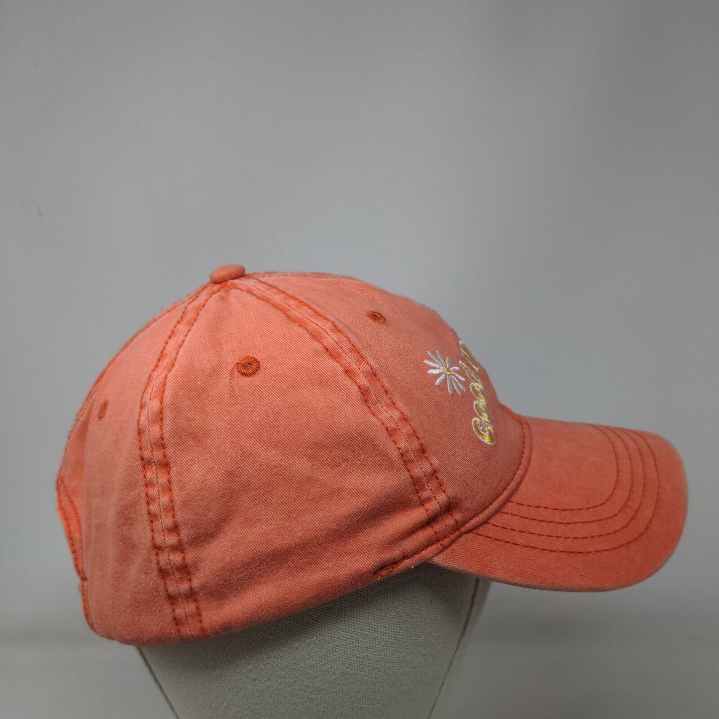 Good Vibes Club Slideback Hat Orange OSFM Embroidered Vent Holes